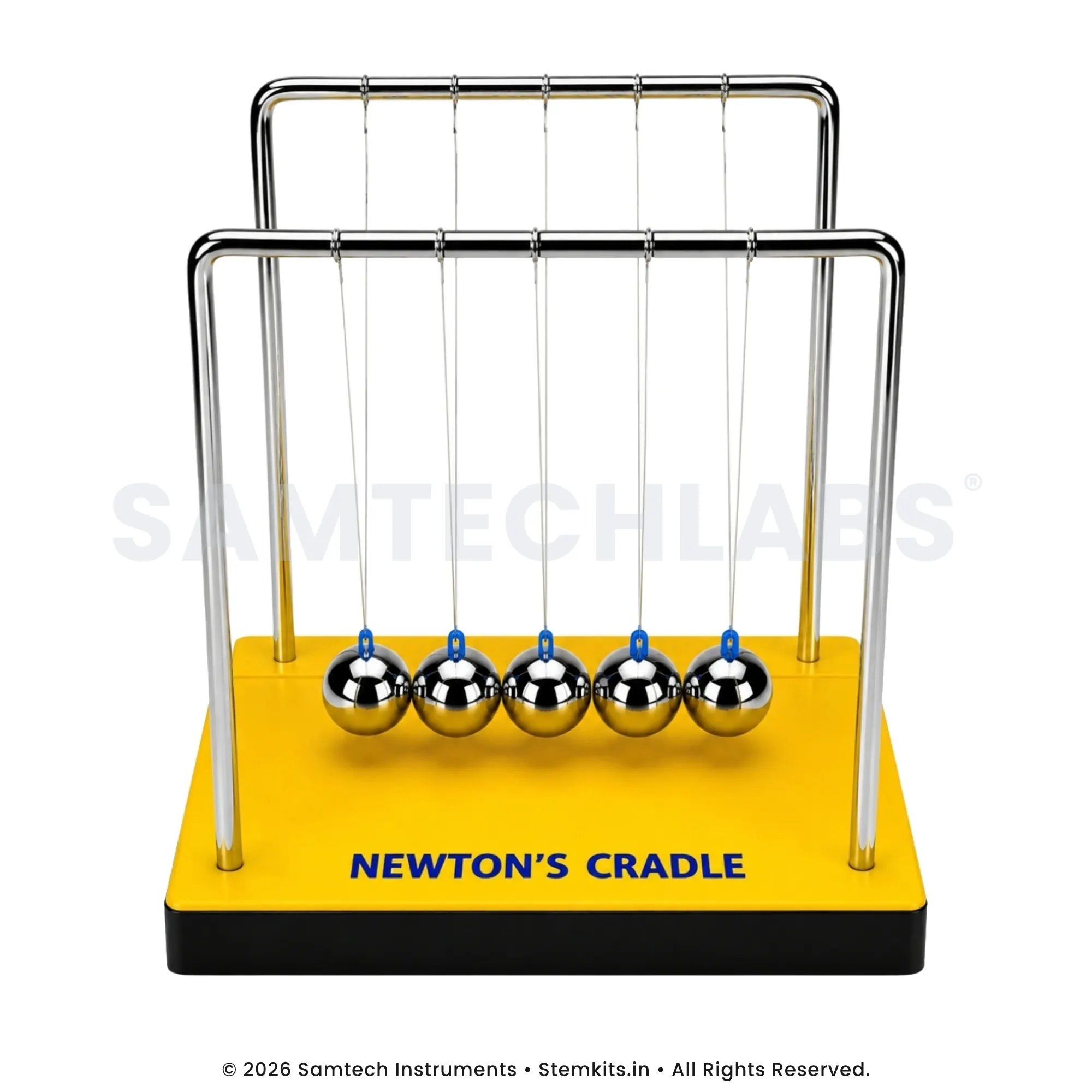 Newton's Cradle physics kit for schools demonstrating conservation of momentum