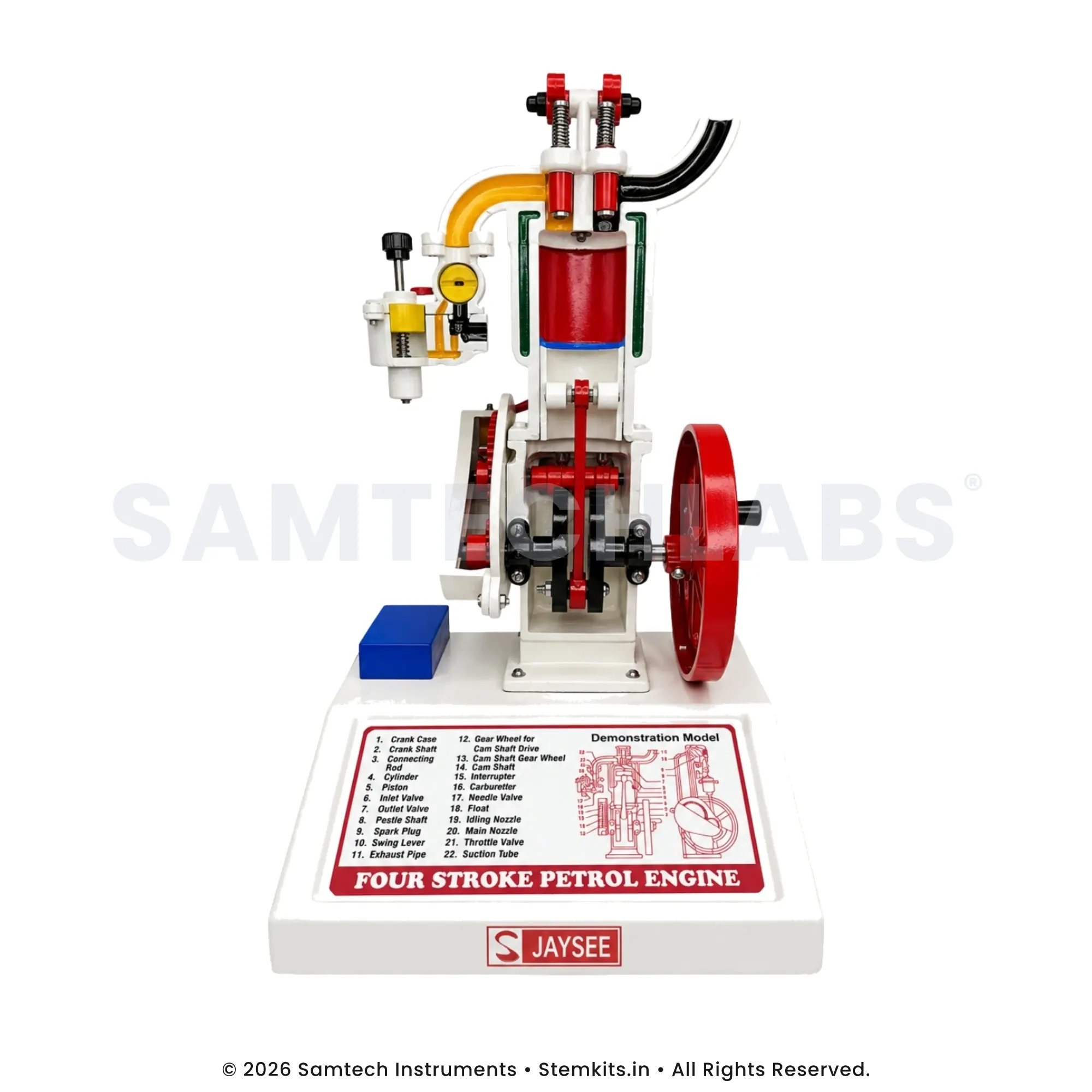4 stroke petrol engine cutaway working model for physics students